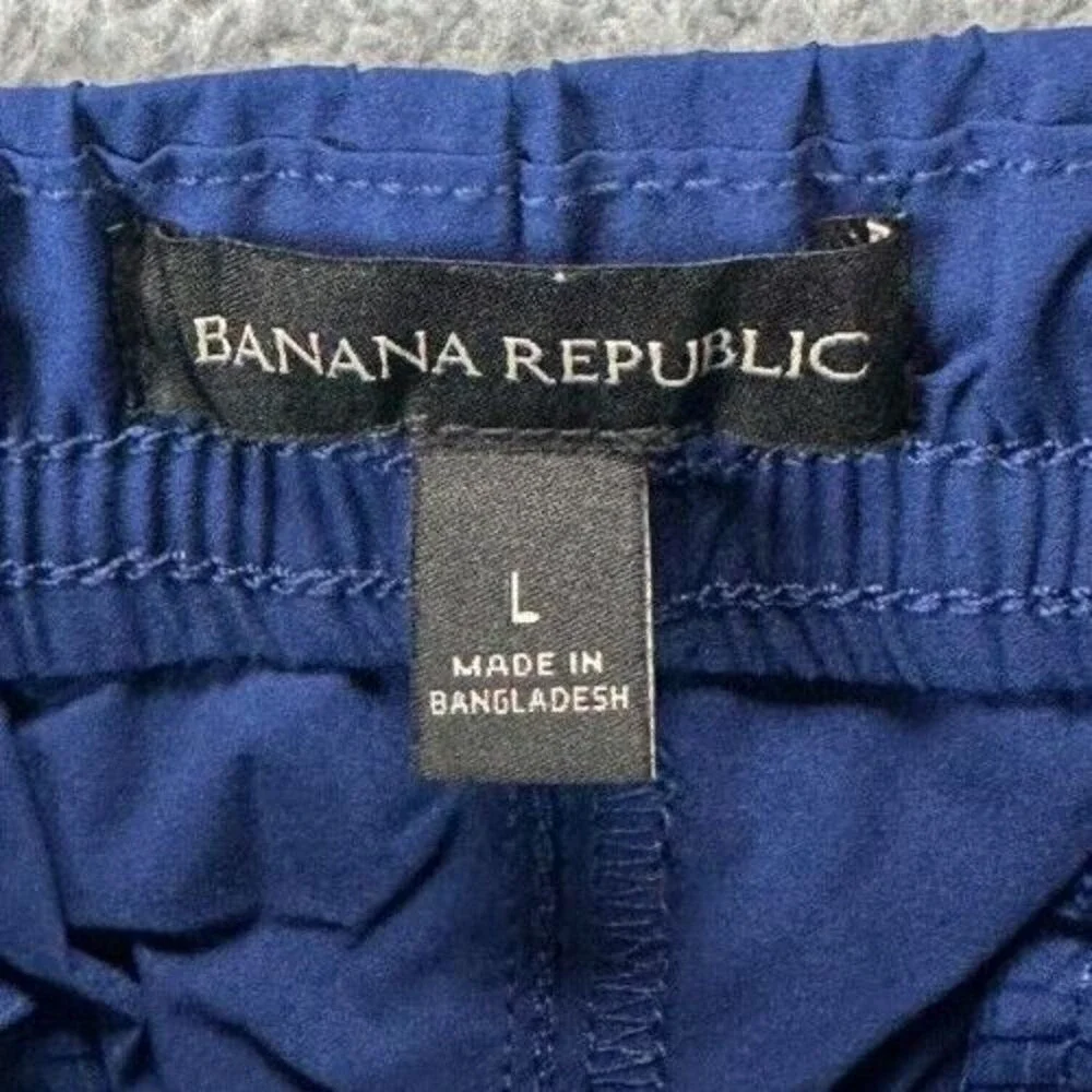 Banana Republic Pants Mens Large Blue Nylon Blend Track Jogger Pull On Hiking